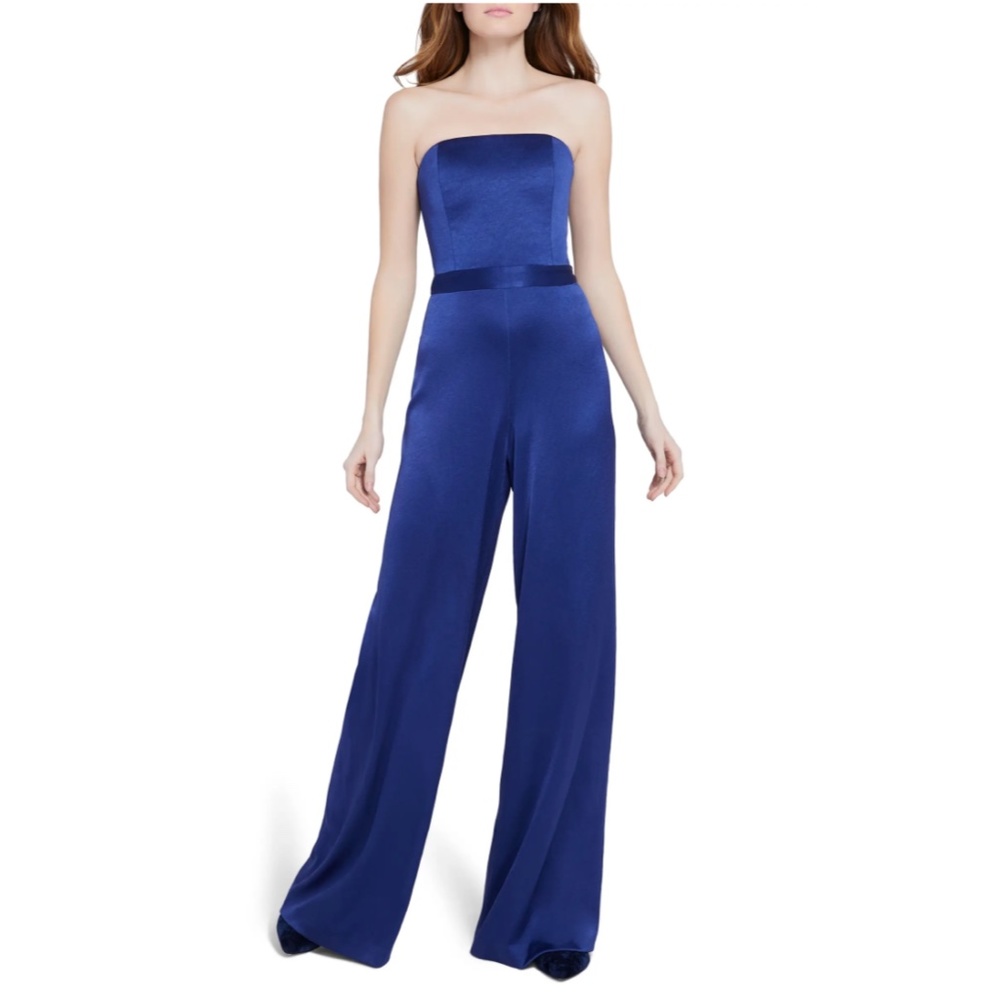 NWT $495 Alice + Olivia Athena Wide-Leg Bustier Jumpsuit in sizes 2 and 12!